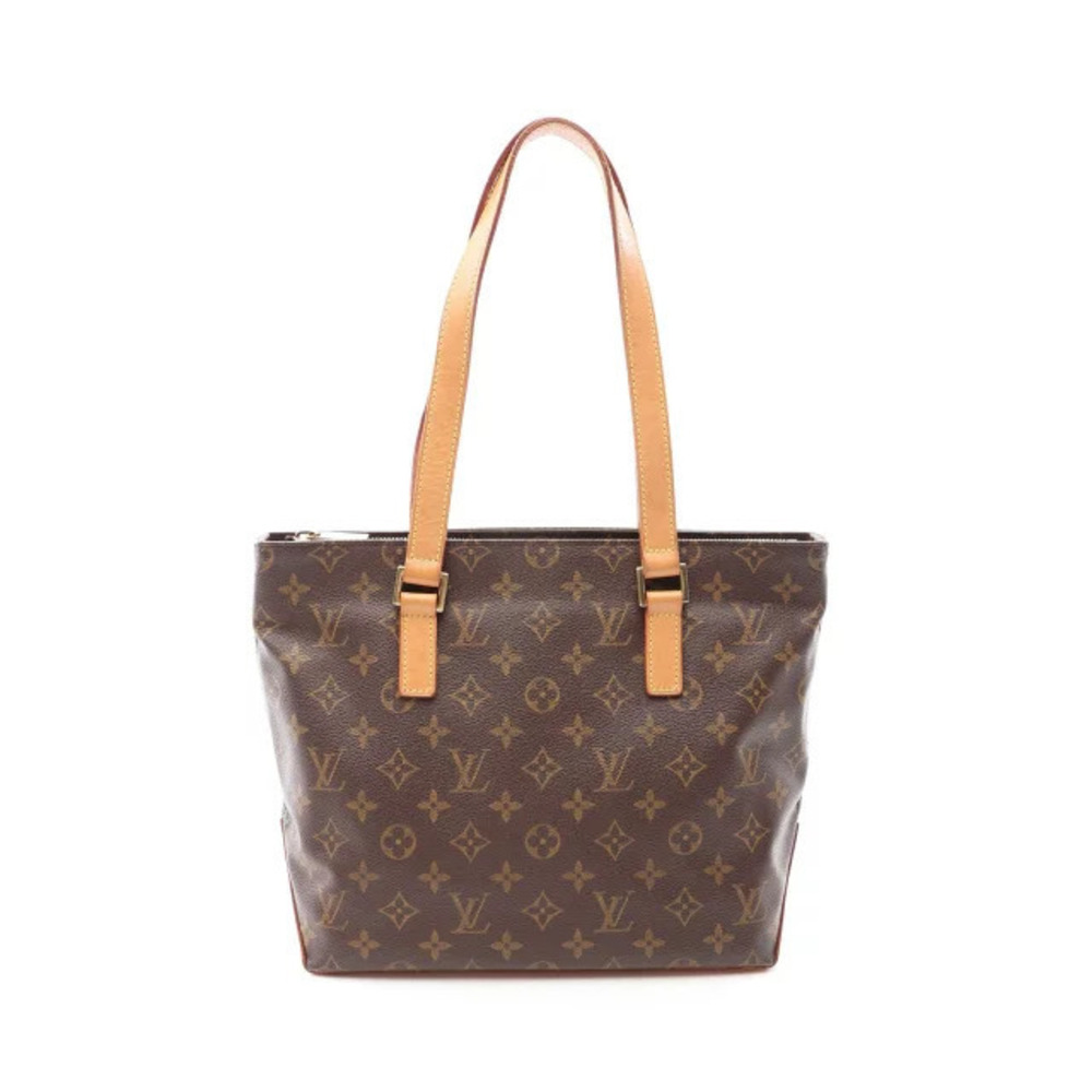 Louis Vuitton Cabas Piano Shoulder Bag Canvas Leather Monogram Brown